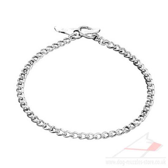 Chome Plated 2.5 mm Herm Sprenger Choke Chain with Toggle - Click Image to Close