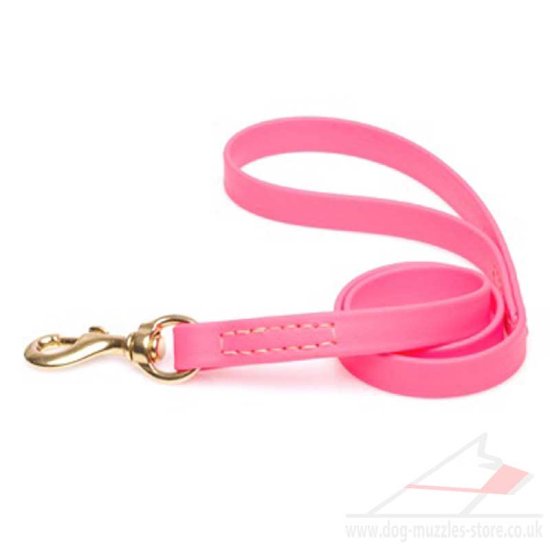 Pink Leash for Dog Walking Strong & Soft Biothane