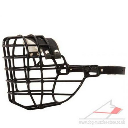German Shepherd Black Muzzle for Dogs Rubber Covered Wire Basket