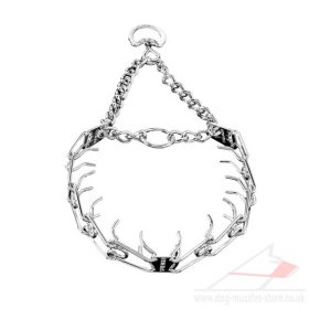 Sprenger Chrome Plated Prong Collar to Stop Pulling, 2.25mm