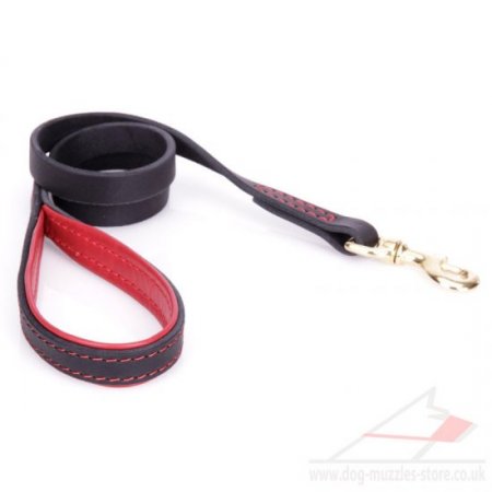 "Handicraft" Leather Dog Leash With Brass Fittings