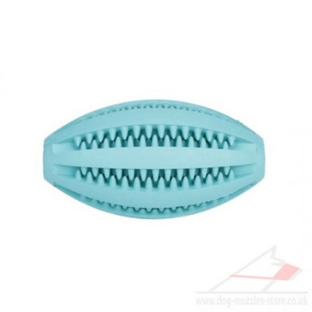 Safe Dog Chew Toy For Strong Chewers "DENTA FUN RUGBY BALL"