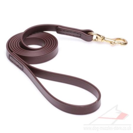 Brown Dog Lead with Handle Strong Biothane