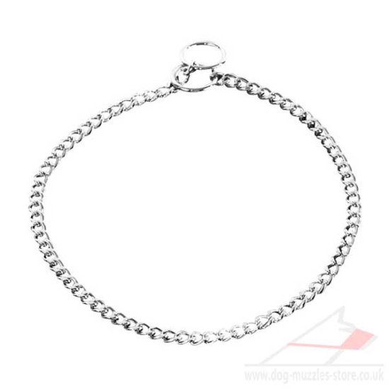 Flat Link Chain Dog Show Collar Herm Sprenger 1.5mm - Click Image to Close