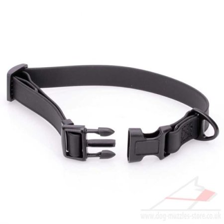 All Weather Dog Collar with Quick Release Buckle 0.8" Wide