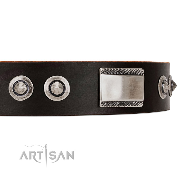 dark brown dog collar Artisan