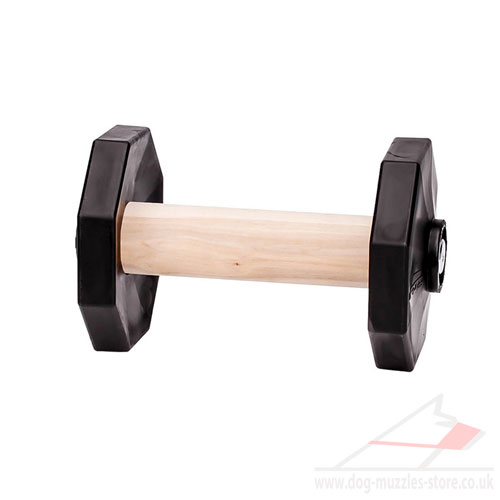 buy wooden dog training dumbbell